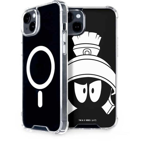 Looney Tunes Marvin the Martian Black and White iPhone 15 Plus MagSafe Case