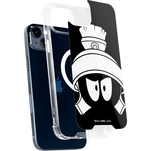 Looney Tunes Marvin the Martian Black and White iPhone 15 Plus MagSafe Case