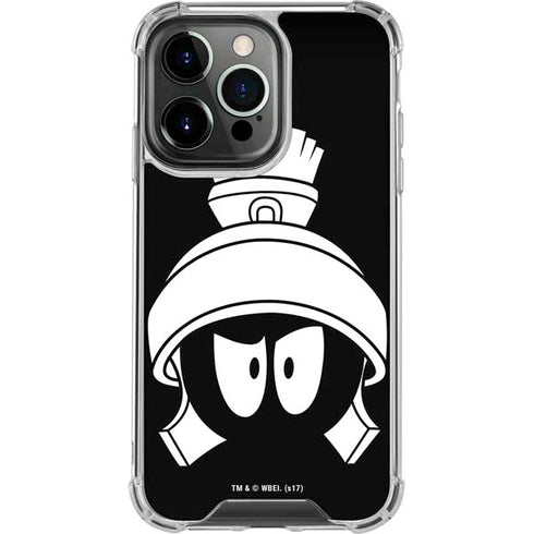 Looney Tunes Marvin the Martian Black and White iPhone 15 Pro Clear Case