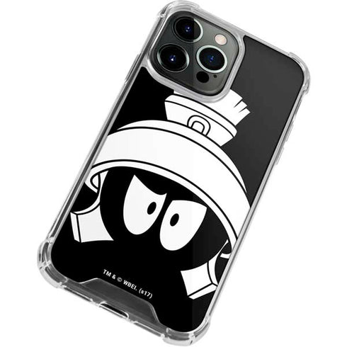 Looney Tunes Marvin the Martian Black and White iPhone 15 Pro Clear Case