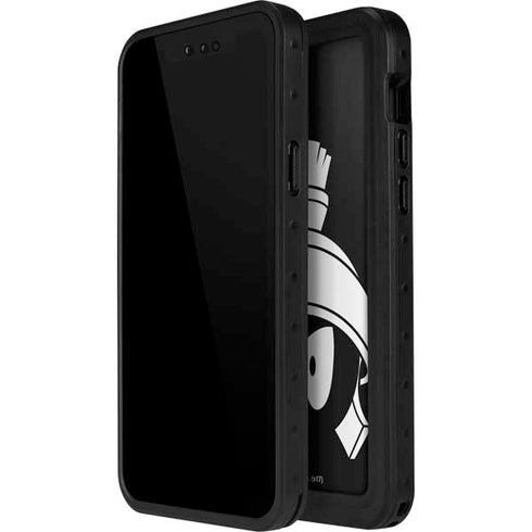 Looney Tunes Marvin the Martian Black and White iPhone 14 Pro Max Waterproof Case