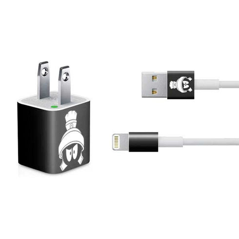Looney Tunes Marvin the Martian Black and White iPhone Charger (5W USB) Skin