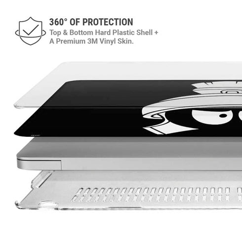 Looney Tunes Marvin the Martian Black and White MacBook Air 15in (2023-2025) Case plus Skin