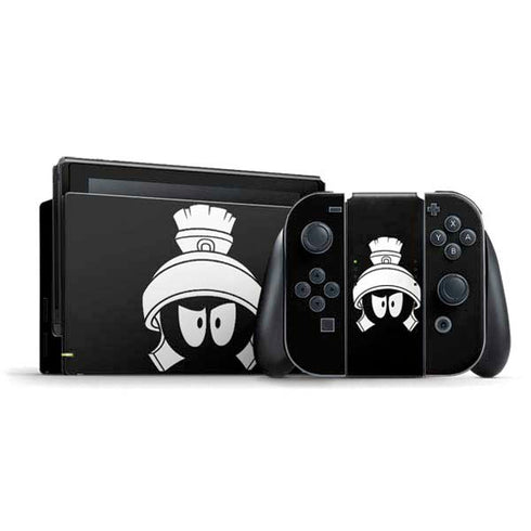 Looney Tunes Marvin the Martian Black and White Nintendo Switch Bundle Skin