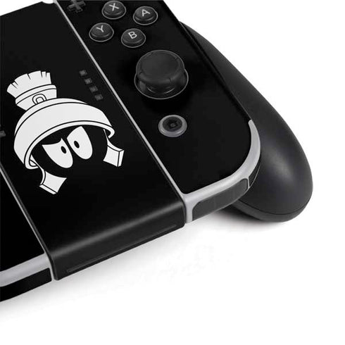 Looney Tunes Marvin the Martian Black and White Nintendo Switch OLED (2021) Skin