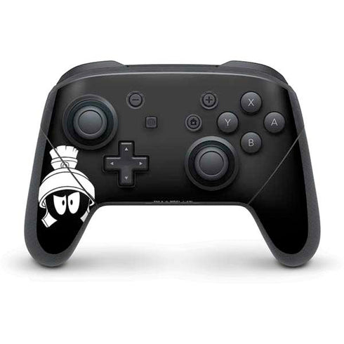 Looney Tunes Marvin the Martian Black and White Nintendo Switch Pro Controller Skin