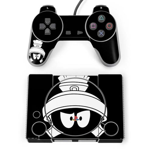 Looney Tunes Marvin the Martian Black and White PlayStation Classic Bundle Skin