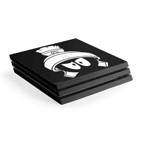 Looney Tunes Marvin the Martian Black and White PS4 Pro Console Skin