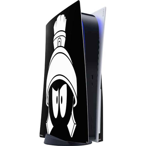 Looney Tunes Marvin the Martian Black and White PS5 Console Skin