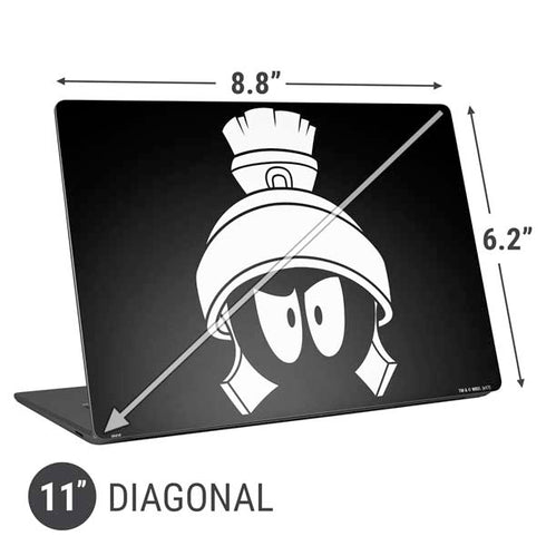 Looney Tunes Marvin the Martian Black and White Universal Laptop 11in (8.8 x 6.2in) Skin
