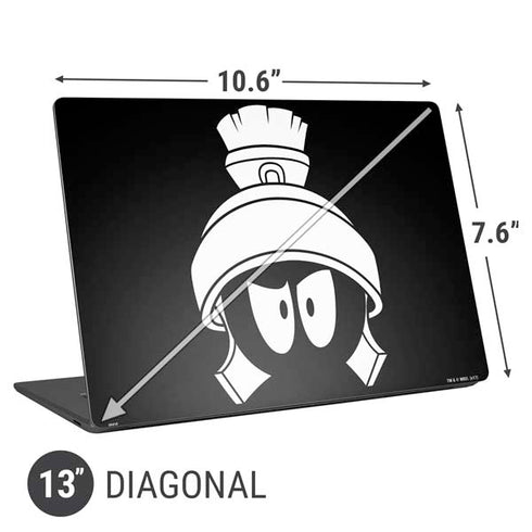 Looney Tunes Marvin the Martian Black and White Universal Laptop 13in (10.6 x 7.6in) Skin