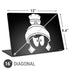 Looney Tunes Marvin the Martian Black and White Universal Laptop 16in (13 x 9.4in) Skin