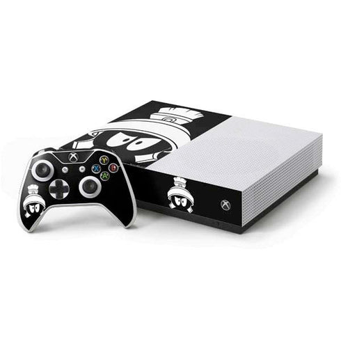 Looney Tunes Marvin the Martian Black and White Xbox One S All-Digital Edition Bundle Skin