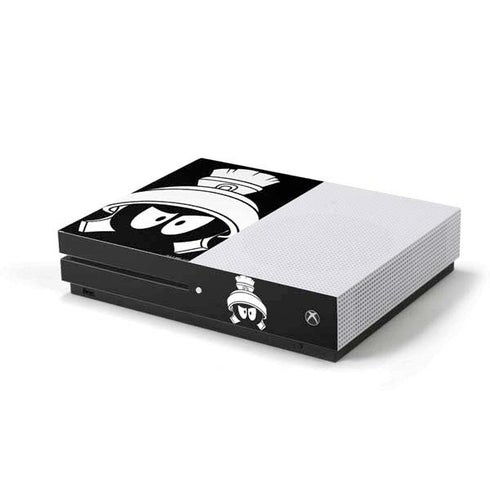 Looney Tunes Marvin the Martian Black and White Xbox One S Console Skin