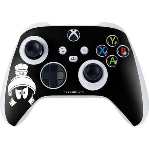 Looney Tunes Marvin the Martian Black and White Xbox Series S Controller Skin