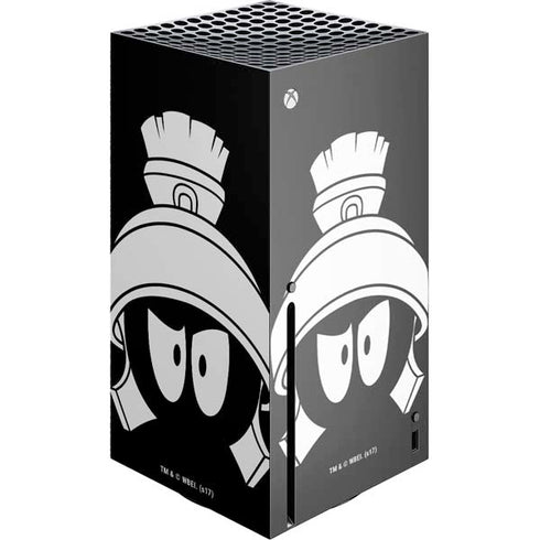 Looney Tunes Marvin the Martian Black and White Xbox Series X Console Skin