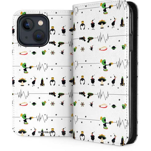 Looney Tunes Marvin the Martian Gadgets iPhone 14 Plus Folio Case