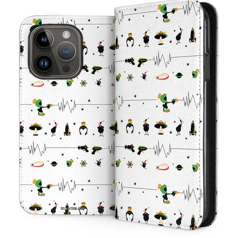 Looney Tunes Marvin the Martian Gadgets iPhone 14 Pro Folio Case
