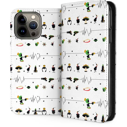 Looney Tunes Marvin the Martian Gadgets iPhone 15 Pro Max Folio Case