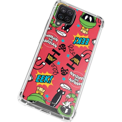 Looney Tunes Marvin the Martian Patches Galaxy A12 Clear Case