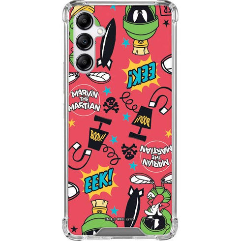 Looney Tunes Marvin the Martian Patches Galaxy A14 5G Clear Case
