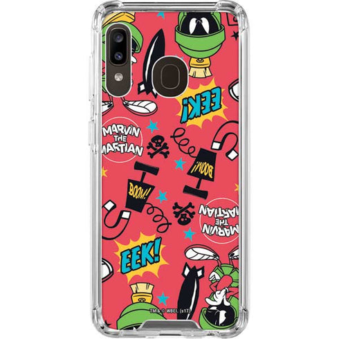 Looney Tunes Marvin the Martian Patches Galaxy A30 Clear Case