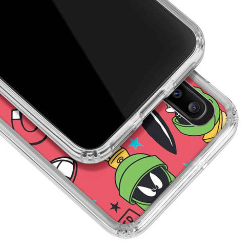 Looney Tunes Marvin the Martian Patches Galaxy A30 Clear Case
