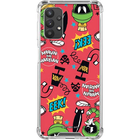 Looney Tunes Marvin the Martian Patches Galaxy A32 5G Clear Case