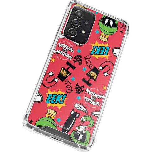 Looney Tunes Marvin the Martian Patches Galaxy A52 5G Clear Case