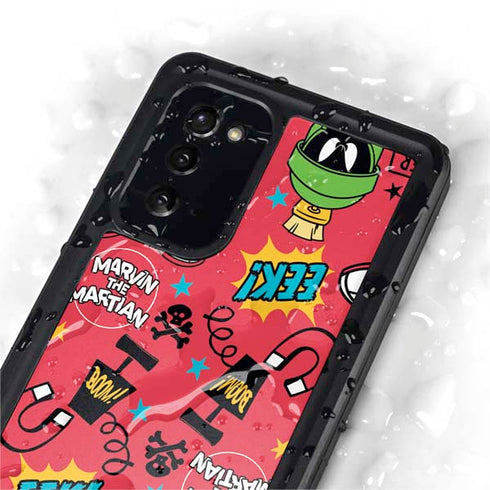 Looney Tunes Marvin the Martian Patches Galaxy Note20 5G Waterproof Case