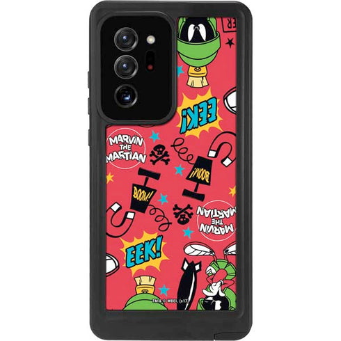 Looney Tunes Marvin the Martian Patches Galaxy Note20 Ultra 5G Waterproof Case