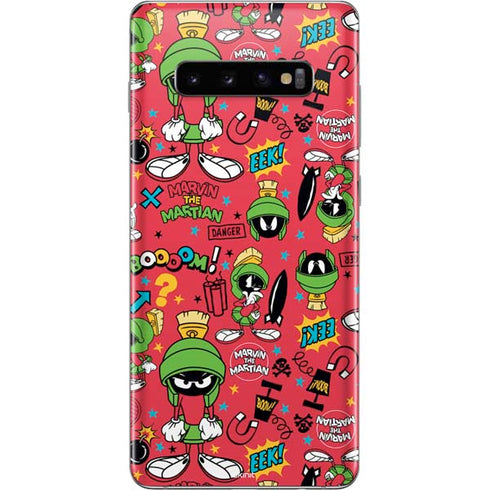 Looney Tunes Marvin the Martian Patches Galaxy S10 Plus Skin