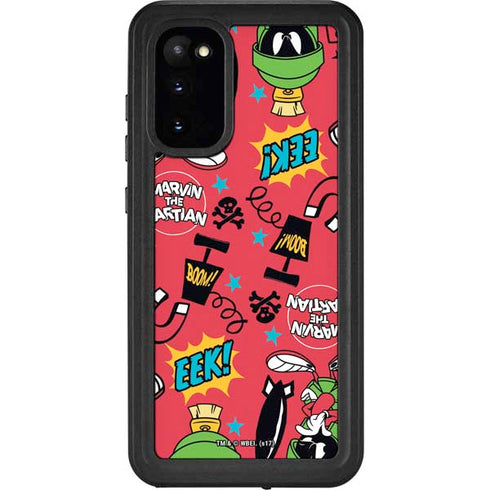 Looney Tunes Marvin the Martian Patches Galaxy S20 Waterproof Case
