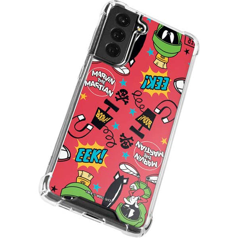 Looney Tunes Marvin the Martian Patches Galaxy S21 FE Clear Case