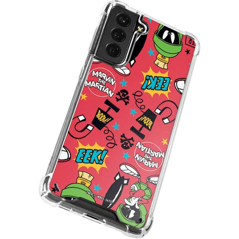 Looney Tunes Marvin the Martian Patches Galaxy S21 Plus 5G Clear Case
