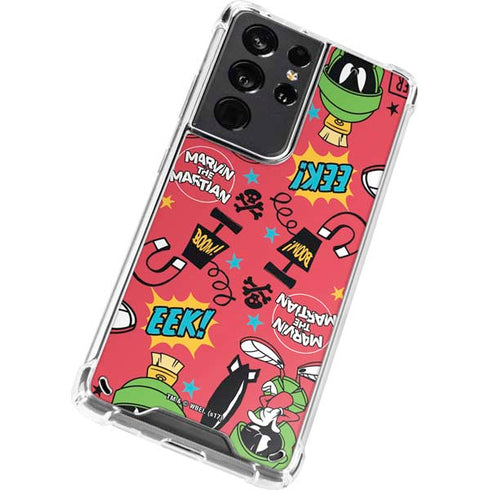 Looney Tunes Marvin the Martian Patches Galaxy S21 Ultra 5G Clear Case