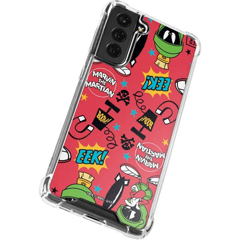 Looney Tunes Marvin the Martian Patches Galaxy S22 Plus Clear Case