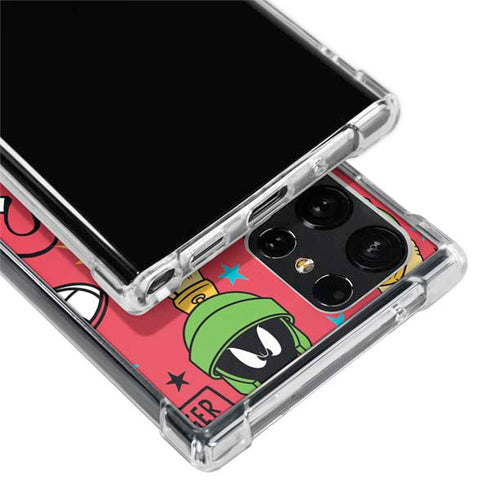 Looney Tunes Marvin the Martian Patches Galaxy S22 Ultra Clear Case