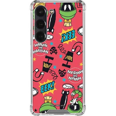Looney Tunes Marvin the Martian Patches Galaxy S23 Clear Case