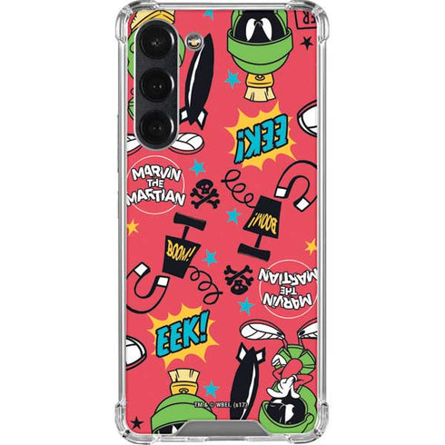 Looney Tunes Marvin the Martian Patches Galaxy S23 Plus Clear Case
