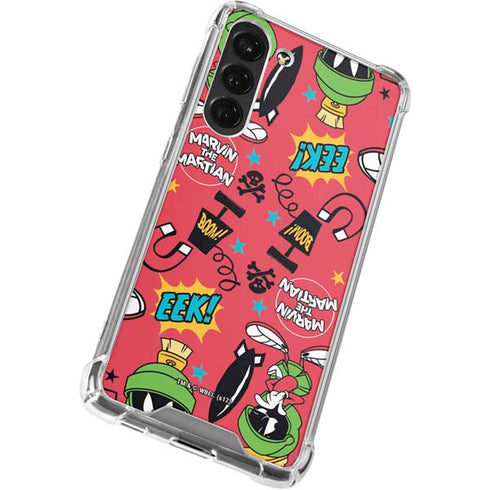 Looney Tunes Marvin the Martian Patches Galaxy S23 Plus Clear Case