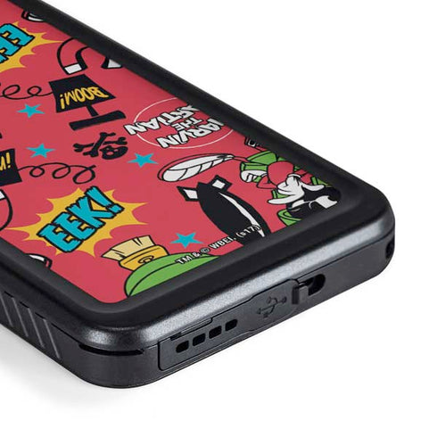 Looney Tunes Marvin the Martian Patches Galaxy S23 Plus Waterproof Case