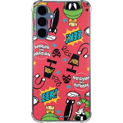 Looney Tunes Marvin the Martian Patches Galaxy S24 Clear Case