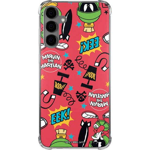 Looney Tunes Marvin the Martian Patches Galaxy S24 Plus Clear Case