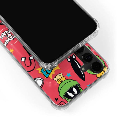 Looney Tunes Marvin the Martian Patches Galaxy S24 Plus Clear Case