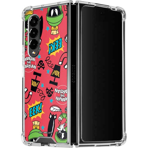 Looney Tunes Marvin the Martian Patches Galaxy Z Fold4 5G Clear Case