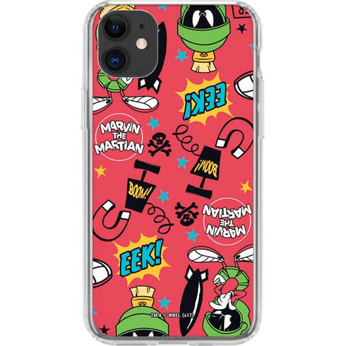 Looney Tunes Marvin the Martian Patches iPhone 11 Clear Case