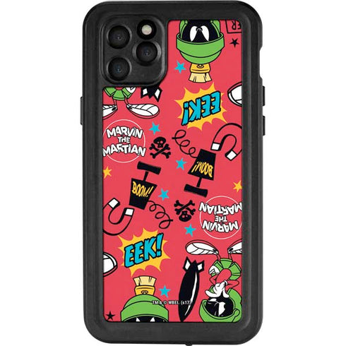 Looney Tunes Marvin the Martian Patches iPhone 11 Pro Max Waterproof Case