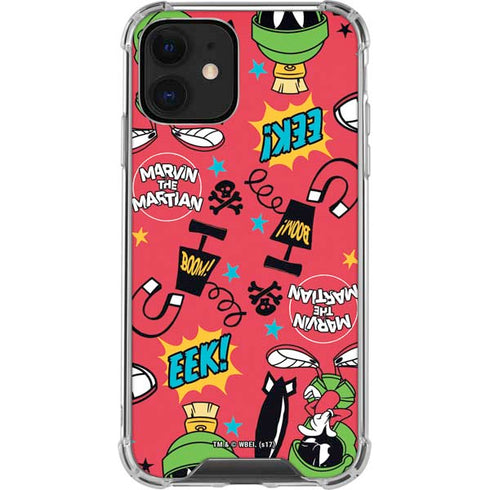Looney Tunes Marvin the Martian Patches iPhone 12 Clear Case