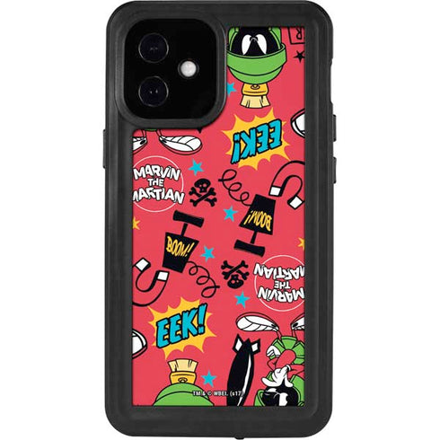 Looney Tunes Marvin the Martian Patches iPhone 12 Mini Waterproof Case